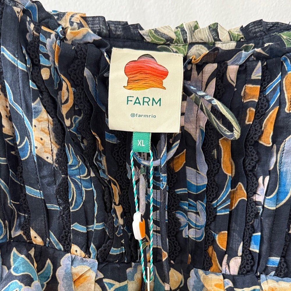 FARM Rio Floral Maxi Dress - Black, Blue, Purple, Green